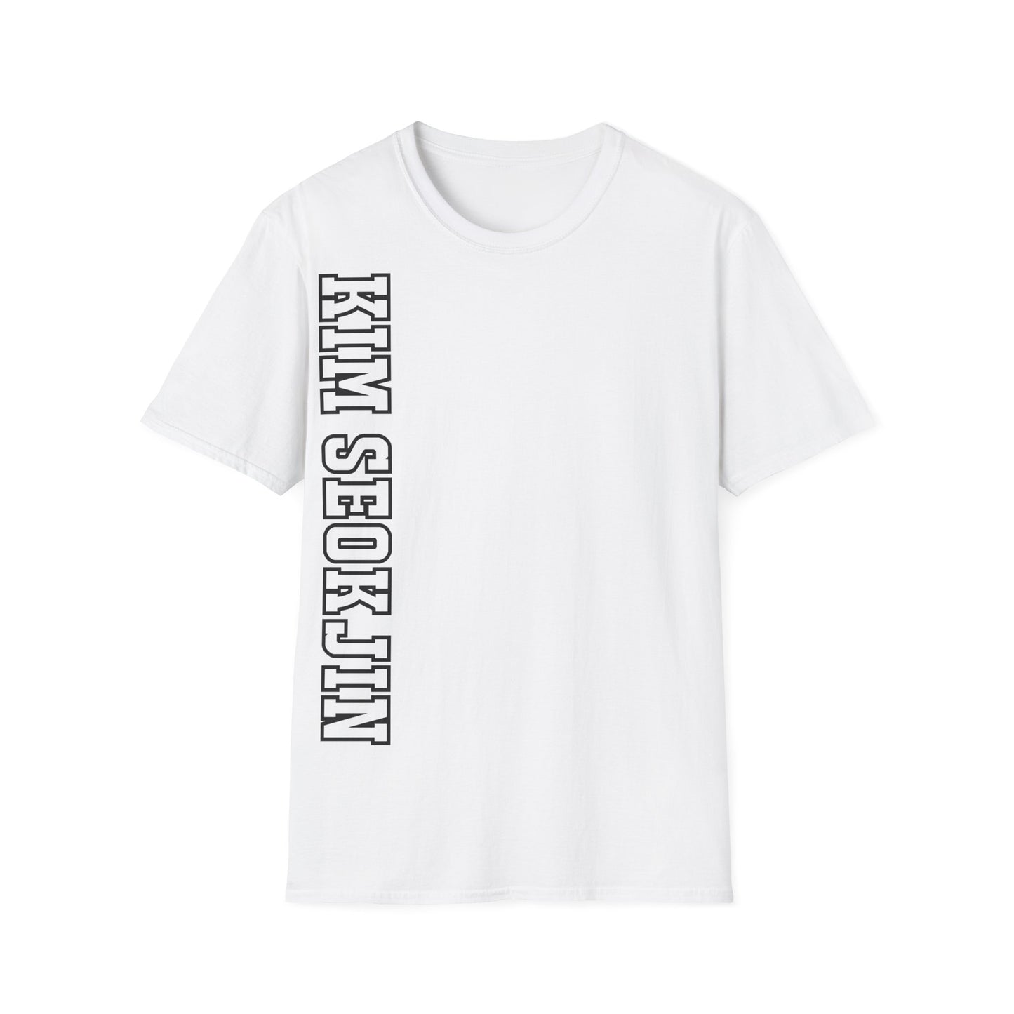 "KIM SEOKJIN" Varsity Vertical Name T-Shirt