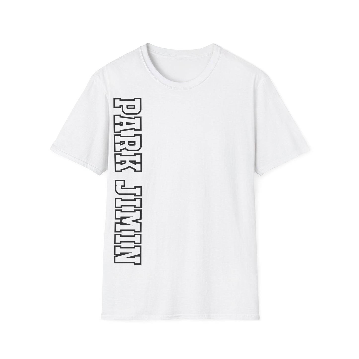 "PARK JIMIN" Varsity Vertical Name T-Shirt
