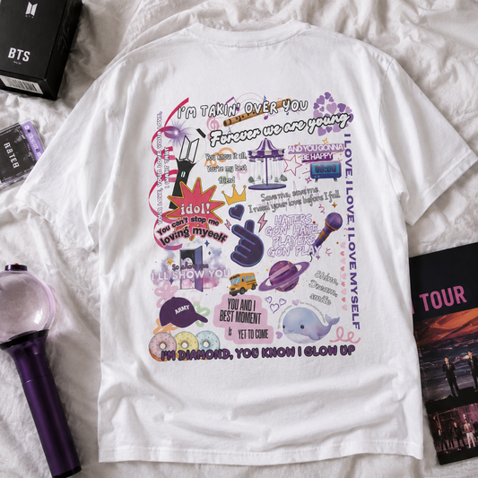 BANGTAN INSPIRED Lyric Collage T-Shirt