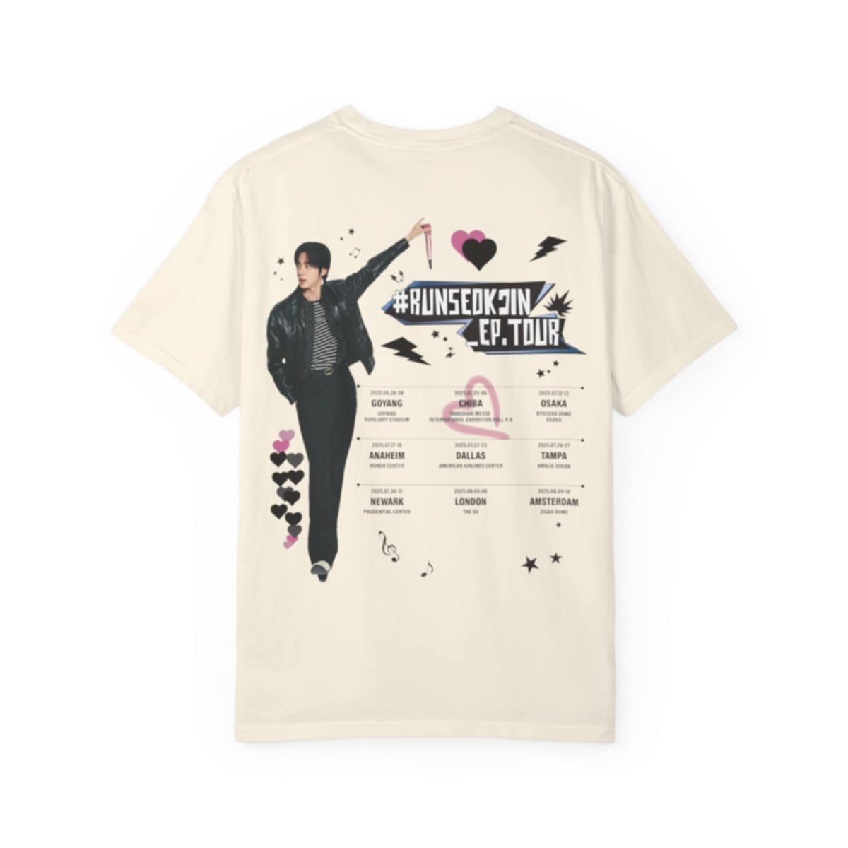 RUNSEOKJIN_EP.TOUR US Tシャツ M T Shirt - Jin Runseokjin EP Tour 2025 – By Hallyuu