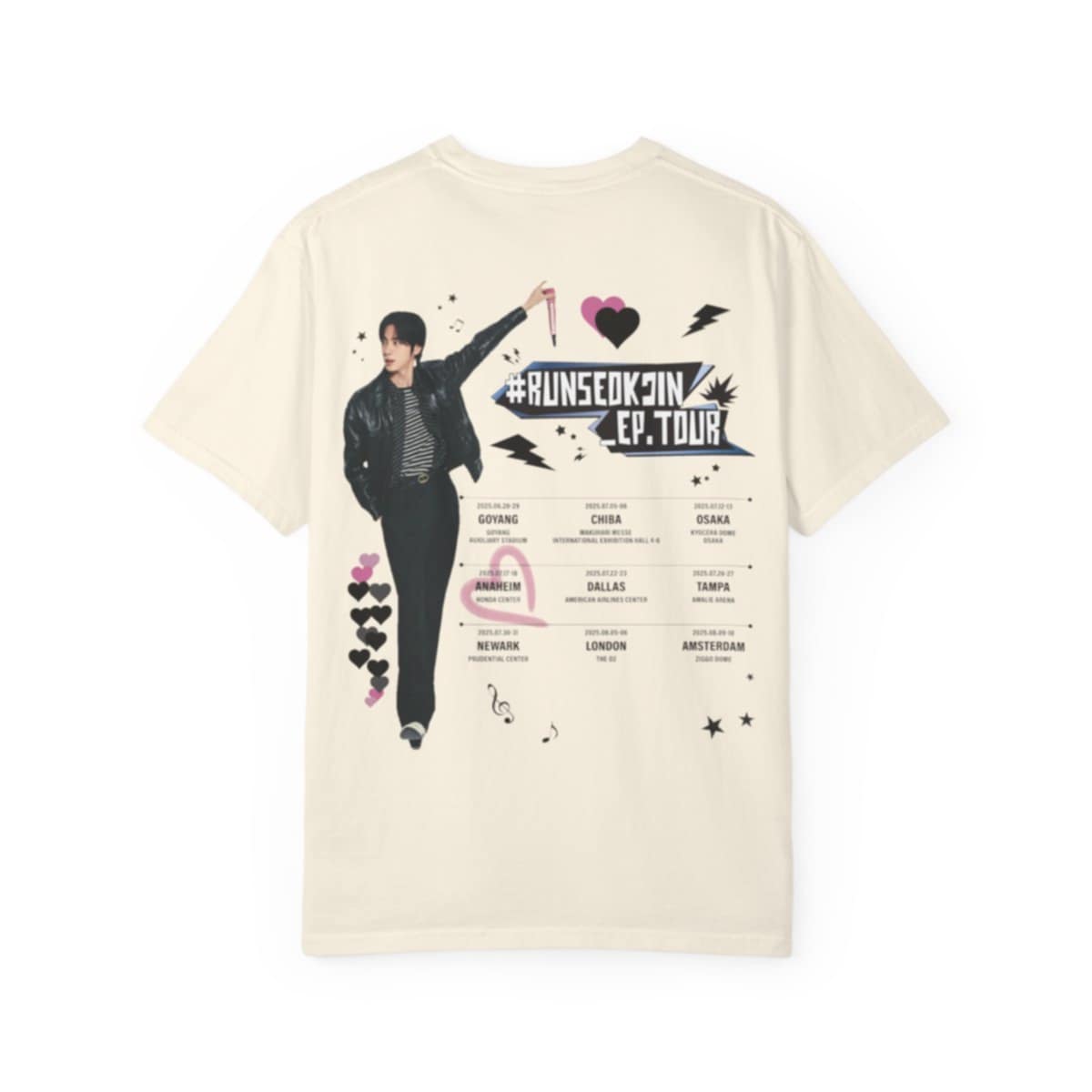 RUNSEOKJIN_EP.TOUR EU Tシャツ M T Shirt - Jin Runseokjin EP Tour 2025 – By Hallyuu